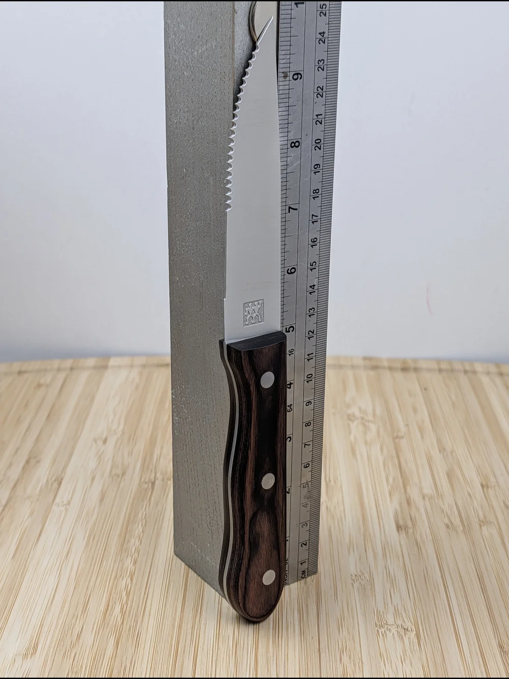ZWILLING Serrated Steakhouse Steak Knife - Brown Wood Handle, Stainless Blade